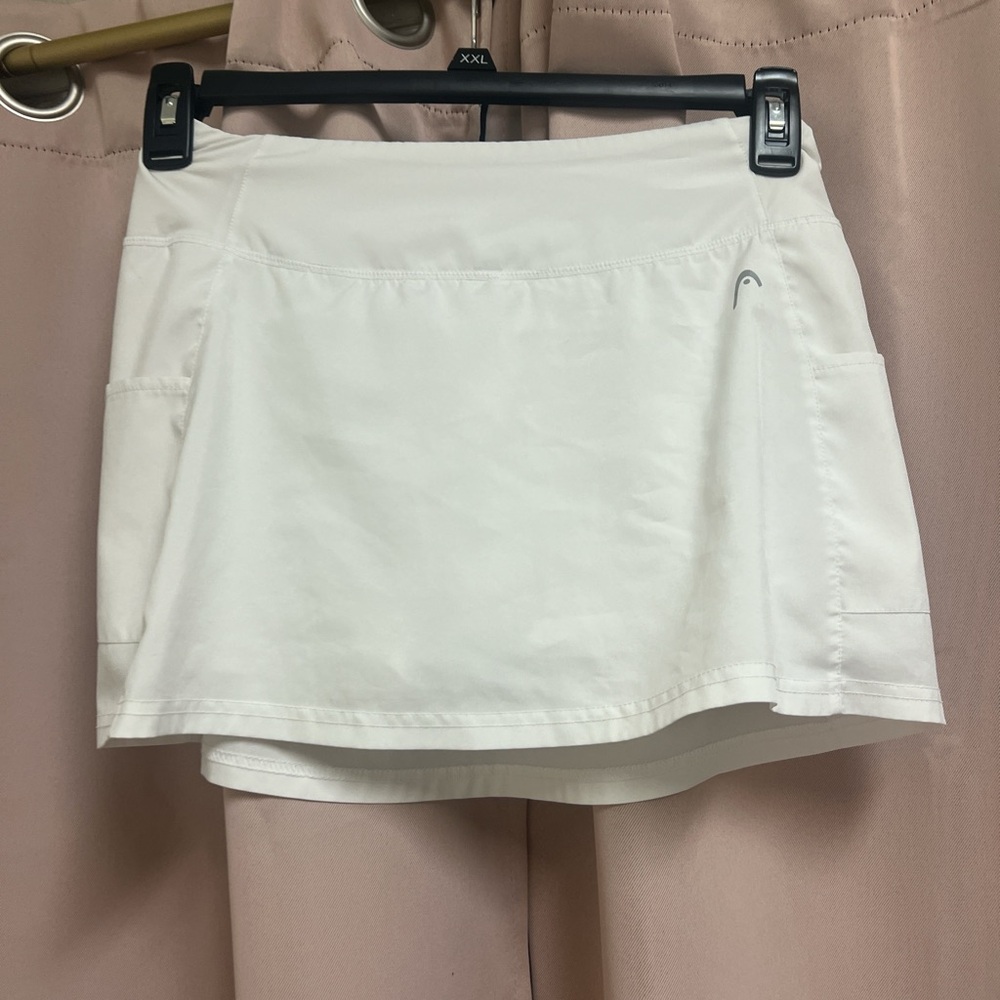 White Head Tennis Skirt